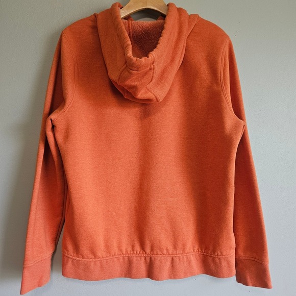 Carhartt Sweatshirt Womens L Orange Fleece Hoodie Relaxed Fit Workwear Cozy - Picture 3 of 13